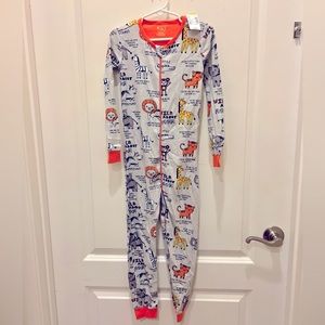 The Children’s Place 4T Orange Grey Footed Onesie
